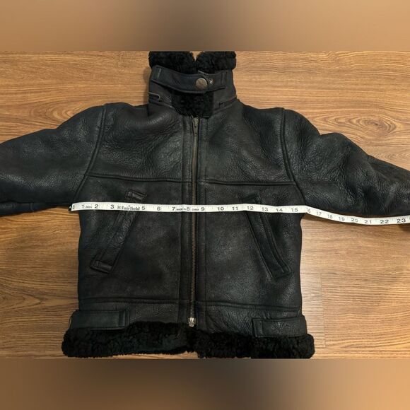 DAVOUCCI vintage leather & suede black coat measurements in pictures-No Size - Picture 10 of 13